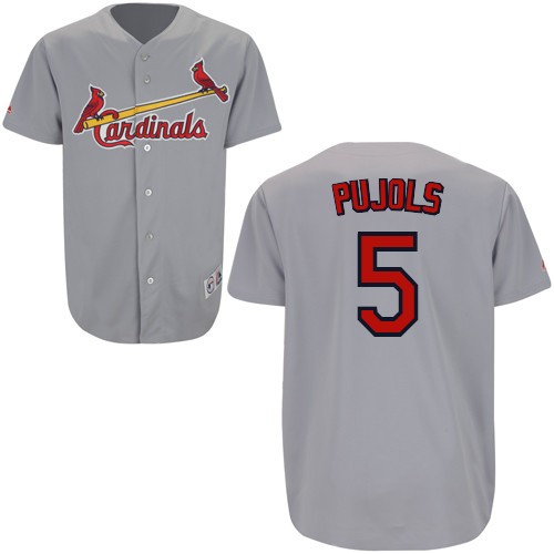 Classic Design St. Louis Cardinals 5 Albert Pujols Grey Cool Base MLB Jersey Baseball MLB Jerseys